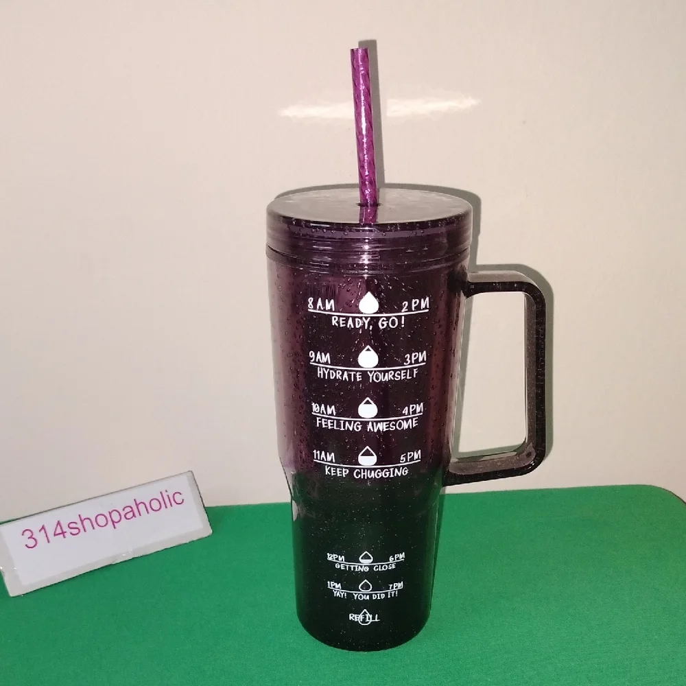 30 Oz. Hydration Tracker Tumbler With Straw